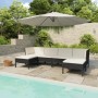 Set de muebles de jardín 6 pzas y cojines ratán sintético negro de vidaXL, Conjuntos de jardín - Ref: Foro24-3056962, Precio:...