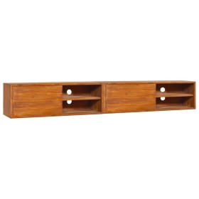 Solid teak wood wall-mounted TV stand 180x30x30 cm by vidaXL, TV Furniture - Ref: Foro24-3057505, Price: 199,23 €, Discount: %