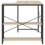 Black and oak plywood computer desk 110x72x70cm by vidaXL, Desks - Ref: Foro24-30215, Price: 113,67 €, Discount: %