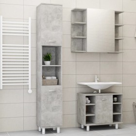 3-piece bathroom furniture set in concrete gray engineered wood by vidaXL, Bathroom furniture - Ref: Foro24-3056956, Price: 1...