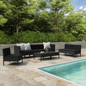 9-piece garden furniture set and black synthetic rattan cushions by vidaXL, Garden sets - Ref: Foro24-3056971, Price: 581,99 ...