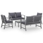 Garden furniture 5 pcs gray cushions solid acacia wood by vidaXL, Garden sets - Ref: Foro24-3057783, Price: 478,56 €, Discoun...