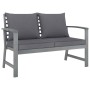 Garden furniture 5 pcs gray cushions solid acacia wood by vidaXL, Garden sets - Ref: Foro24-3057783, Price: 478,56 €, Discoun...