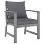 Garden furniture 5 pcs gray cushions solid acacia wood by vidaXL, Garden sets - Ref: Foro24-3057783, Price: 478,56 €, Discoun...