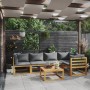 Garden furniture 6 pcs cushions solid acacia wood by vidaXL, Garden sets - Ref: Foro24-3057625, Price: 562,31 €, Discount: %