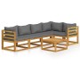 Garden furniture 6 pcs cushions solid acacia wood by vidaXL, Garden sets - Ref: Foro24-3057625, Price: 562,31 €, Discount: %