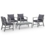 Garden furniture 5 pcs gray cushions solid acacia wood by vidaXL, Garden sets - Ref: Foro24-3057785, Price: 345,99 €, Discoun...