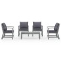 Garden furniture 5 pcs gray cushions solid acacia wood by vidaXL, Garden sets - Ref: Foro24-3057785, Price: 345,99 €, Discoun...