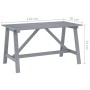 Garden dining set 5 pieces solid gray acacia wood by vidaXL, Garden sets - Ref: Foro24-3057854, Price: 364,72 €, Discount: %