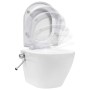 Inodoro WC de pared sin bordes cisterna oculta cerámica blanco de vidaXL, Baños - Ref: Foro24-3055348, Precio: 334,12 €, Desc...