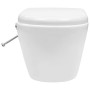 Wand-WC ohne Kanten versteckter Keramik-Spülkasten weiß von vidaXL, Badezimmer - Ref: Foro24-3055348, Preis: 334,12 €, Rabatt: %