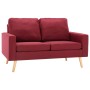 Wine Red Fabric 2-Piece Sofa Set by vidaXL, Sofas - Ref: Foro24-3056621, Price: 470,92 €, Discount: %