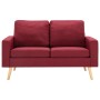 Wine Red Fabric 2-Piece Sofa Set by vidaXL, Sofas - Ref: Foro24-3056621, Price: 470,92 €, Discount: %