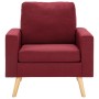 Zweiteilige Sofagarnitur aus weinrotem Stoff von vidaXL, Sofas - Ref: Foro24-3056621, Preis: 470,92 €, Rabatt: %