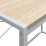 White and oak engineered wood computer desk by vidaXL, Desks - Ref: Foro24-30206, Price: 106,54 €, Discount: %