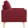 Zweiteilige Sofagarnitur aus weinrotem Stoff von vidaXL, Sofas - Ref: Foro24-3056621, Preis: 470,92 €, Rabatt: %