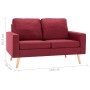 Wine Red Fabric 2-Piece Sofa Set by vidaXL, Sofas - Ref: Foro24-3056621, Price: 470,92 €, Discount: %