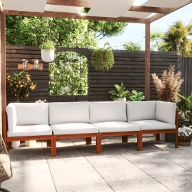 4-seater garden sofa with solid acacia wood cushion by vidaXL, Garden sets - Ref: Foro24-3057884, Price: 578,90 €, Discount: %