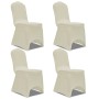 Elastic chair cover 4 units cream by vidaXL, Covers - Ref: Foro24-131410, Price: 19,77 €, Discount: %