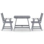 Garden dining set 3 pieces solid gray acacia wood by vidaXL, Garden sets - Ref: Foro24-3057852, Price: 244,23 €, Discount: %