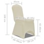 Elastic chair cover 4 units cream by vidaXL, Covers - Ref: Foro24-131410, Price: 19,77 €, Discount: %