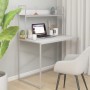 White engineered wood computer desk 110x60x138 cm by vidaXL, Desks - Ref: Foro24-30205, Price: 101,77 €, Discount: %