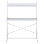 White engineered wood computer desk 110x60x138 cm by vidaXL, Desks - Ref: Foro24-30205, Price: 100,99 €, Discount: %