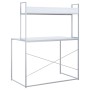 White engineered wood computer desk 110x60x138 cm by vidaXL, Desks - Ref: Foro24-30205, Price: 100,99 €, Discount: %