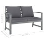 3-piece garden furniture set with cushions, made of solid gray acacia wood. by vidaXL, Garden sets - Ref: Foro24-3057784, Pri...