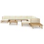 Garden furniture set 12 pieces bamboo and cream white cushions by vidaXL, Garden sets - Ref: Foro24-3058227, Price: 1,00 €, D...