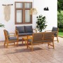 Garden furniture 5 pcs cushions solid acacia wood by vidaXL, Garden sets - Ref: Foro24-3057787, Price: 541,52 €, Discount: %