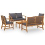 Garden furniture 5 pcs cushions solid acacia wood by vidaXL, Garden sets - Ref: Foro24-3057787, Price: 541,52 €, Discount: %