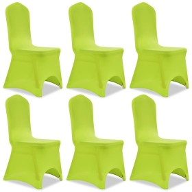 Funda de silla elástica 6 unidades verde de vidaXL, Fundas - Ref: Foro24-131414, Precio: 27,44 €, Descuento: %