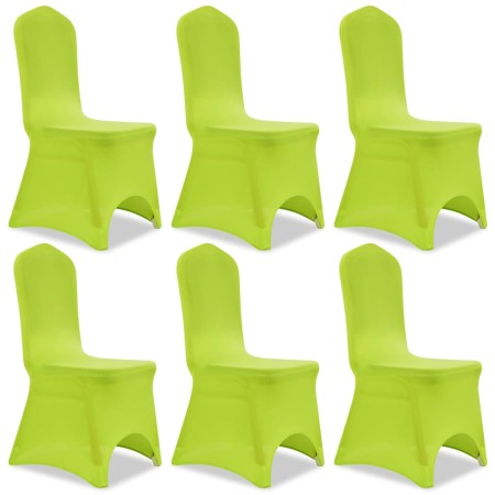 Elastic chair cover 6 units green by vidaXL, Covers - Ref: Foro24-131414, Price: 27,44 €, Discount: %