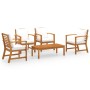 5-piece garden furniture set with solid acacia wood cushions by vidaXL, Garden sets - Ref: Foro24-3057790, Price: 464,06 €, D...