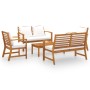 5-piece garden furniture set with cushions, made of solid acacia wood. by vidaXL, Garden sets - Ref: Foro24-3057786, Price: 5...