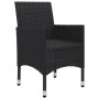 Garden bistro set 3 pcs synthetic rattan black tempered glass by vidaXL, Garden sets - Ref: Foro24-3058378, Price: 190,02 €, ...