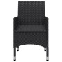 Garden bistro set 3 pcs synthetic rattan black tempered glass by vidaXL, Garden sets - Ref: Foro24-3058378, Price: 190,02 €, ...