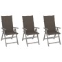 Reclining garden chairs 3 pcs solid acacia wood cushions by vidaXL, Garden chairs - Ref: Foro24-3064736, Price: 228,69 €, Dis...