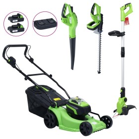 Cordless lawnmower with garden power tool set by vidaXL, Motorized Equipment Sets for Outdoor Use - Ref: Foro24-3054789, Pric...