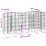 Galvanized iron gabion bed 120x50x50 cm by vidaXL, Pots and planters - Ref: Foro24-152024, Price: 67,08 €, Discount: %