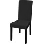 Straight elastic chair cover 6 units black by vidaXL, Covers - Ref: Foro24-130378, Price: 22,75 €, Discount: %