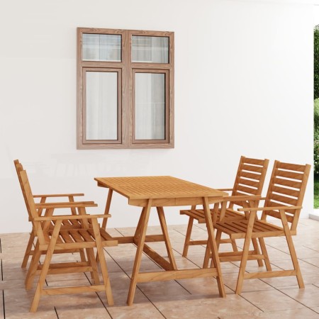 Juego de comedor para jardín 5 piezas madera maciza de acacia de vidaXL, Conjuntos de jardín - Ref: Foro24-3057844, Precio: 3...