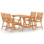 Juego de comedor para jardín 5 piezas madera maciza de acacia de vidaXL, Conjuntos de jardín - Ref: Foro24-3057844, Precio: 3...