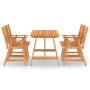 Juego de comedor para jardín 5 piezas madera maciza de acacia de vidaXL, Conjuntos de jardín - Ref: Foro24-3057844, Precio: 3...