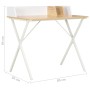 Escritorio blanco y natural 80x50x84 cm de vidaXL, Escritorios - Ref: Foro24-20273, Precio: 84,39 €, Descuento: %