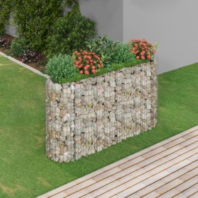 Gabion flowerbed made of galvanized iron, 190x50x100 cm by vidaXL, Pots and planters - Ref: Foro24-152033, Price: 72,54 €, Di...