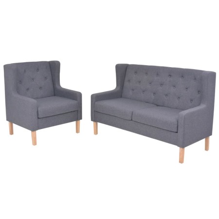 2-piece gray fabric sofa set by vidaXL, Sofas - Ref: Foro24-274932, Price: 531,25 €, Discount: %