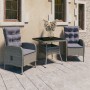 Garden furniture 3 pieces synthetic rattan and gray glass by vidaXL, Garden sets - Ref: Foro24-3058522, Price: 536,19 €, Disc...