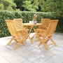 5-piece solid teak wood garden dining set by vidaXL, Garden sets - Ref: Foro24-3059580, Price: 436,25 €, Discount: %